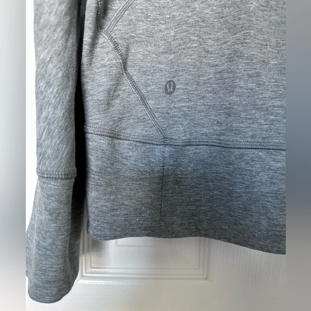 Lululemon Time Out Crew Reversible Heathered Bleached Coral/Heather Medium Grey - Picture 10 of 12